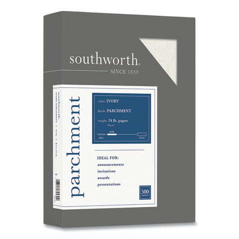 Parchment Specialty Paper, 24 Lb, 8.5 X 11, Ivory, 500-ream