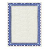 Parchment Certificates, Academic, Ivory With Blue And Silver-foil Border, 8 1-2 X 11, 15-pack