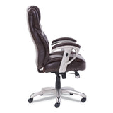 Emerson Big And Tall Task Chair, Supports Up To 400 Lbs., Brown Seat-brown Back, Silver Base