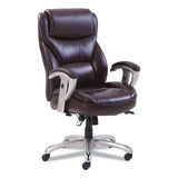 Emerson Big And Tall Task Chair, Supports Up To 400 Lbs., Brown Seat-brown Back, Silver Base