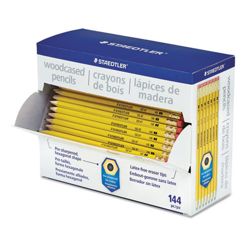 Woodcase Pencil, Hb (#2), Black Lead, Yellow Barrel, 144-pack