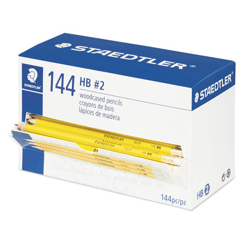 Woodcase Pencil, Hb (#2), Black Lead, Yellow Barrel, 144-pack