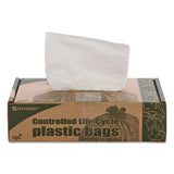 Controlled Life-cycle Plastic Trash Bags, 13 Gal, 0.7 Mil, 24" X 30", White, 120-box