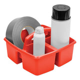 Small Art Caddies, 3 Sections, 9.25" X 9.25" X 5.25", Assorted Colors, 5-pack