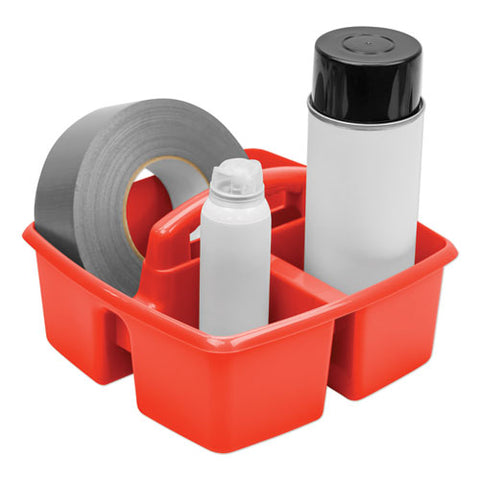 Small Art Caddies, 3 Sections, 9.25" X 9.25" X 5.25", Assorted Colors, 5-pack