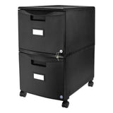 Two-drawer Mobile Filing Cabinet, 14.75w X 18.25d X 26h, Black
