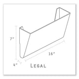 Wall File, Legal, 16 X 7, Single Pocket, Smoke