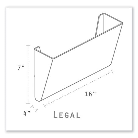 Wall File, Legal, 16 X 7, Single Pocket, Smoke