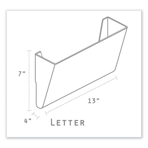 Wall File, Letter, 13 X 7, Single Pocket, Clear