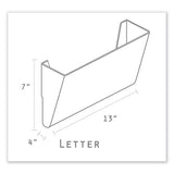 Wall File, Letter, 13 X 7, Single Pocket, Smoke