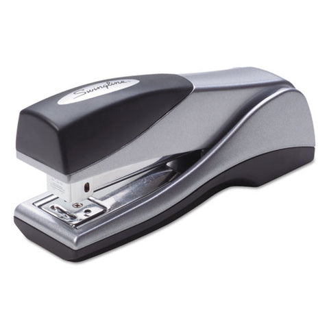 Optima Grip Compact Stapler, 25-sheet Capacity, Silver