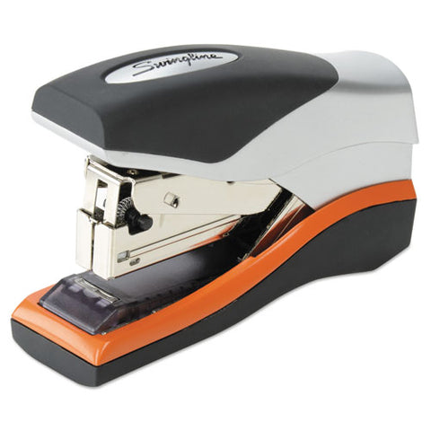 Optima 40 Compact Stapler, 40-sheet Capacity, Black-silver-orange