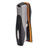 Optima 40 Desktop Stapler, 40-sheet Capacity, Silver-black-orange