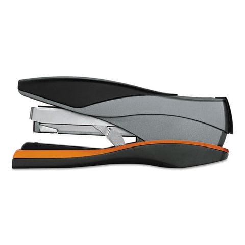 Optima 40 Desktop Stapler, 40-sheet Capacity, Silver-black-orange