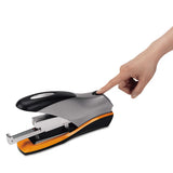 Optima 70 Desktop Stapler, 70-sheet Capacity, Silver-black-orange