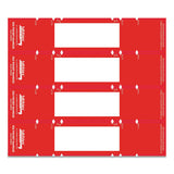 File Pocket Handles, 9.63 X 2, Red-white, 4-sheet, 12 Sheets-pack