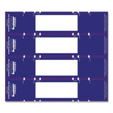 File Pocket Handles, 9.63 X 2, Dark Blue-white, 4-sheet, 12 Sheets-pack