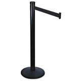Adjusta-tape Crowd Control Base Only, Steel, 14" Deep, Black, 2-box