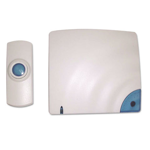 Wireless Doorbell, Battery Operated, 1.38w X 0.75d X 3.5h, Bone