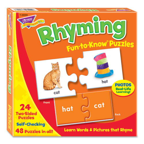 Fun to Know Puzzles, Ages 3 and Up, (24) 2-Sided Puzzles Fun to Know Puzzles, Ages 3 and Up, (24) 2-Sided Puzzles