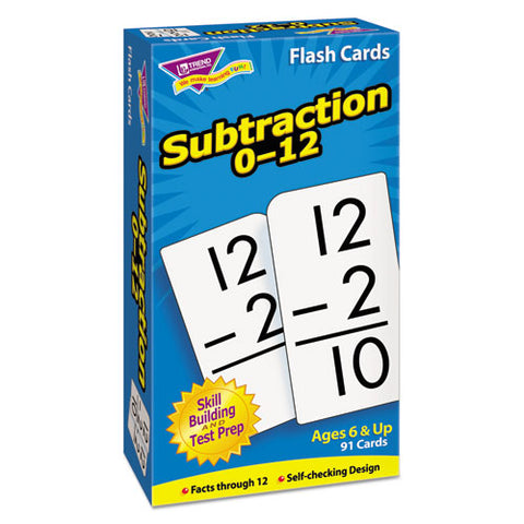 Skill Drill Flash Cards, 3 X 6, Subtraction