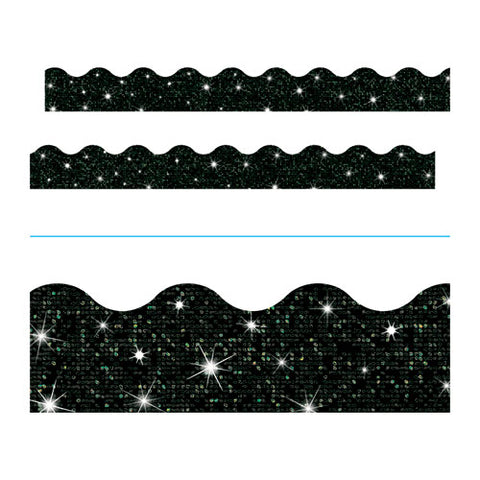 Sparkle Terrific Trimmers, 2 3-4" X 32 Ft, Sparkles, Black