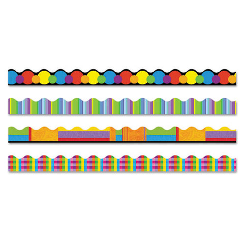 Terrific Trimmers Border, 2 1-4 X 39" Panels, Color Collage Designs, 48-set