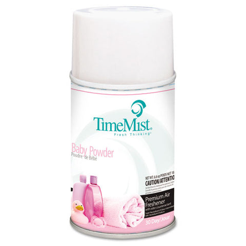 Premium Metered Air Freshener Refill, Baby Powder, 5.3 Oz Aerosol, 12-carton