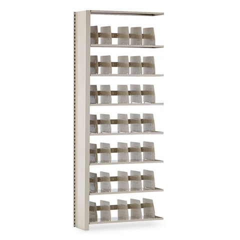 Snap-together Seven-shelf Closed Add-on Unit, Steel, 36w X 12d X 88h, Sand
