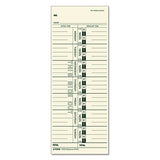 Time Card For Acroprint-ibm-lathem-simplex, Weekly, 3.5 X 9, 100-pack