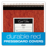 Gold Fibre Retro Wirebound Writing Pads, 1 Subject, Wide-legal Rule, Red Cover, 8.5 X 11.75, 70 Sheets