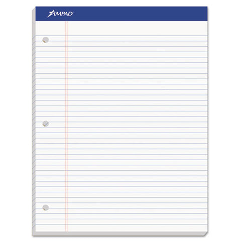 Double Sheet Pads, Medium-college Rule, 8.5 X 11.75, White, 100 Sheets