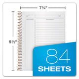 Gold Fibre Wirebound Writing Pad W- Cover, 1 Subject, Project Notes, Green Cover, 9.5 X 7.25, 84 Sheets