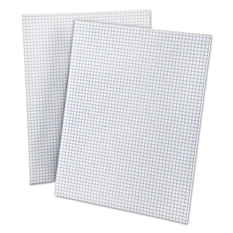 Quadrille Pads, 4 Sq-in Quadrille Rule, 8.5 X 11, White, 50 Sheets
