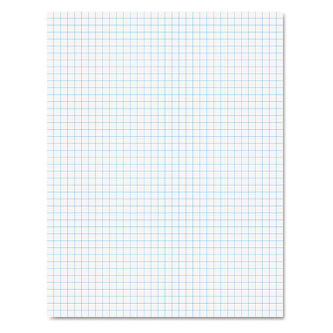 Quadrille Pads, 4 Sq-in Quadrille Rule, 8.5 X 11, White, 50 Sheets