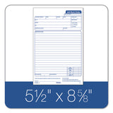 Snap-off Job Work Order Form, 5 2-3" X 8 5-8", Three-part Carbonless, 50 Forms