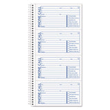 Spiralbound Message Book, 2 3-4 X 5, Two-part Carbonless, 200-book