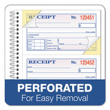 Money-rent Receipt Spiral Book, 2-3-4 X 4 3-4, 2-part Carbonless, 200 Sets-book