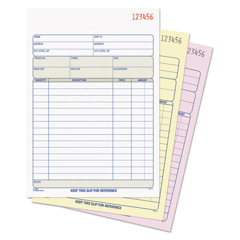 Sales Order Book, 5-9-16 X 7-15-16, Three-part Carbonless, 50 Sets-book