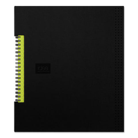 Idea Collective Professional Wirebound Hardcover Notebook, 8 1-2 X 11, Black