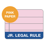 Prism + Writing Pads, Narrow Rule, 5 X 8, Pastel Pink, 50 Sheets, 12-pack