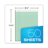 Prism + Colored Writing Pad, Wide-legal Rule, 8.5 X 11.75, Green, 50 Sheets, 12-pack
