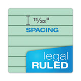 Prism + Colored Writing Pad, Wide-legal Rule, 8.5 X 11.75, Green, 50 Sheets, 12-pack