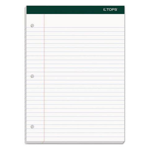 Double Docket Ruled Pads, Wide-legal Rule, 8.5 X 11.75, White, 100 Sheets, 6-pack