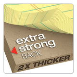 Docket Gold Ruled Perforated Pads, Wide-legal Rule, 8.5 X 11.75, Canary, 50 Sheets, 12-pack