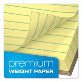 Docket Gold Ruled Perforated Pads, Wide-legal Rule, 8.5 X 11.75, Canary, 50 Sheets, 12-pack