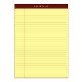 Docket Gold Ruled Perforated Pads, Wide-legal Rule, 8.5 X 11.75, Canary, 50 Sheets, 12-pack