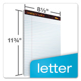 Docket Gold Ruled Perforated Pads, Wide-legal Rule, 8.5 X 11.75, White, 50 Sheets, 12-pack