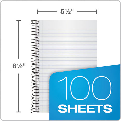 Color Notebooks, 1 Subject, Narrow Rule, Indigo Blue Cover, 8.5 X 5.5, 100 Sheets