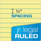 "the Legal Pad" Perforated Pads, Narrow Rule, 5 X 8, Canary, 50 Sheets, Dozen